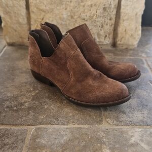 Born Rustic Brown Ankle Booties